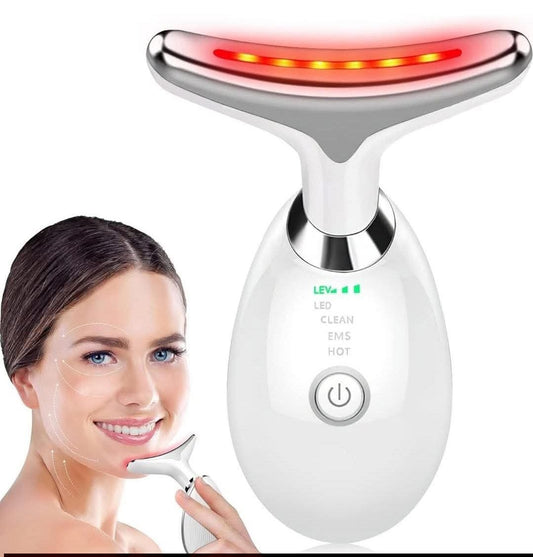 المضادة للتجاعيد مدلك الوجه الرقبة الوجه جهاز الجمال شد الجلد جهاز شد الوجه تقليل الذقن المزدوجة أداة العناية بالبشرة 7 ألوان