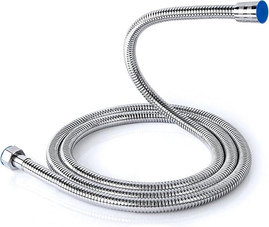 خرطوم دش للاستحمام بطول 2 متر مصنوع من الستانلس ستيل مع وصلة عالمية G1/2، يتضمن مانعات تسريب مع تصميم مرن ومقاوم للالتواء.