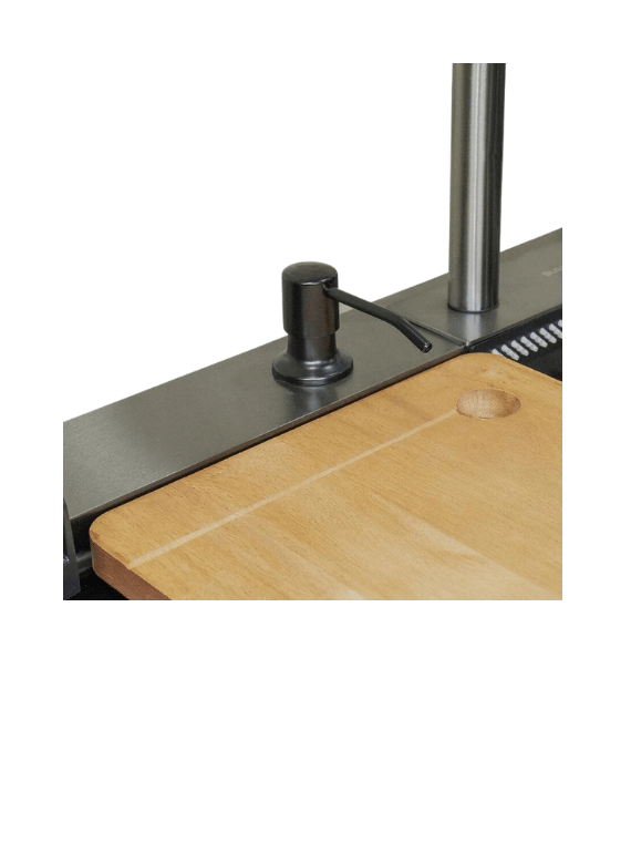 حوض مطبخ سمارت 336 مقاس 75 × 46 سم بخلاط شداد و خلاط شلال وقورمة و ضاغط صابون و مغسلة أكواب و الصرف