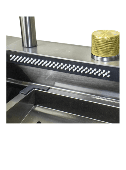 حوض مطبخ سمارت 336 مقاس 75 × 46 سم بخلاط شداد و خلاط شلال وقورمة و ضاغط صابون و مغسلة أكواب و الصرف